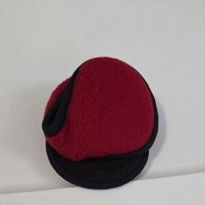 Women's Red and Black Ear Muffs 180 Degree Polartec Windproof